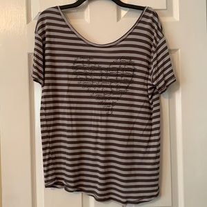 Grey Stripper Jessica Simpson shirt